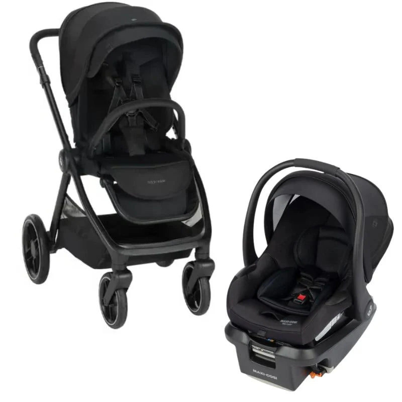 Maxi-Cosi - Oxford (Essential Black ) - 3pcs Bundle Oxford Stroller - Cabriofix i-size Car Seat - CabrioFix i-Size Base. - Travel System
