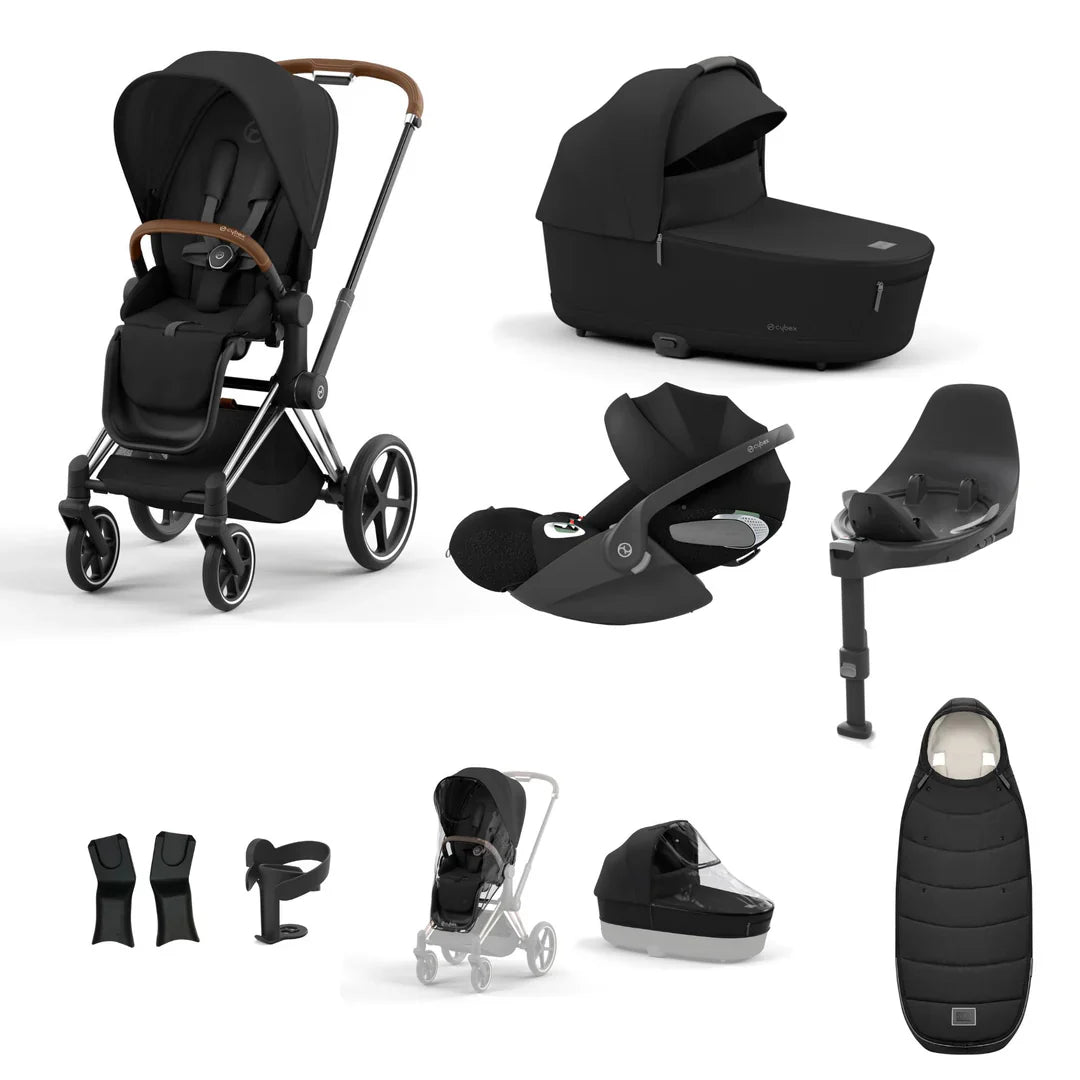 Cybex Priam Sepia Black + Cloud-G car seat (Bassinet, Base G & Adapters are optional)