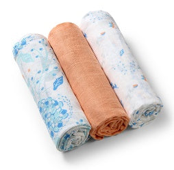 348/12 Muslin diapers. Super soft 3pcs