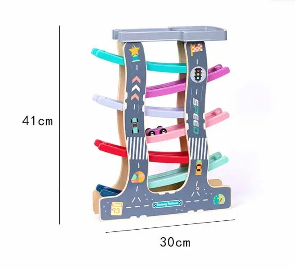 Tumama Kids - Wooden Race Track Ramp - 7 Layers