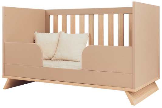 Faktum - Sienna - Baby Cot Converible Toddler Bed With Adjustable Height - 140*70Cm - Cappucino