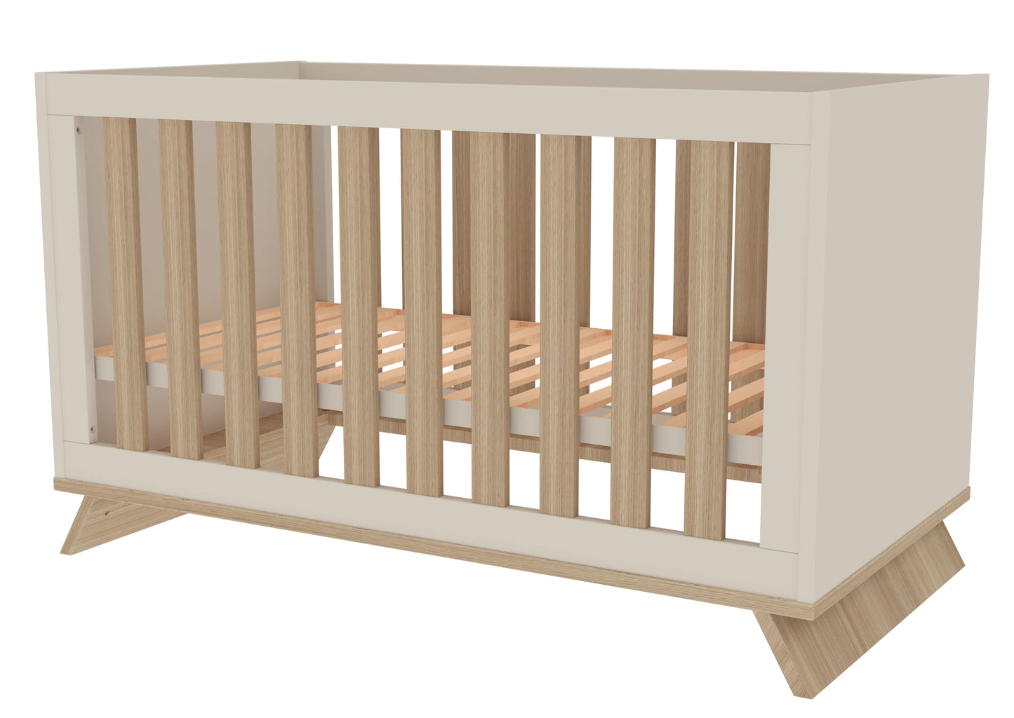 Faktum - Sienna Convertible Baby & Toddler Cot - Adjustable Mattress Base - Cashmere