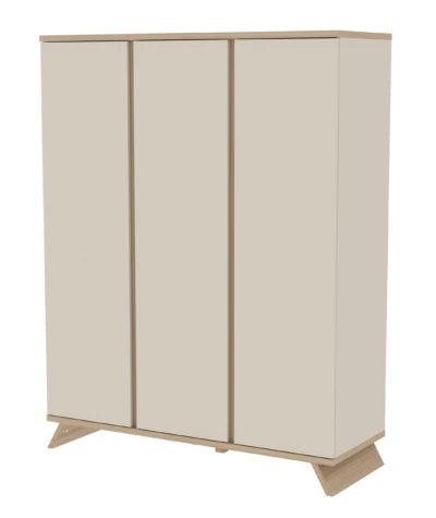 Faktum - Sienna - 2 Door Baby Wardrobe Push-Open - Nursery Storage Cabinet - Cashmere
