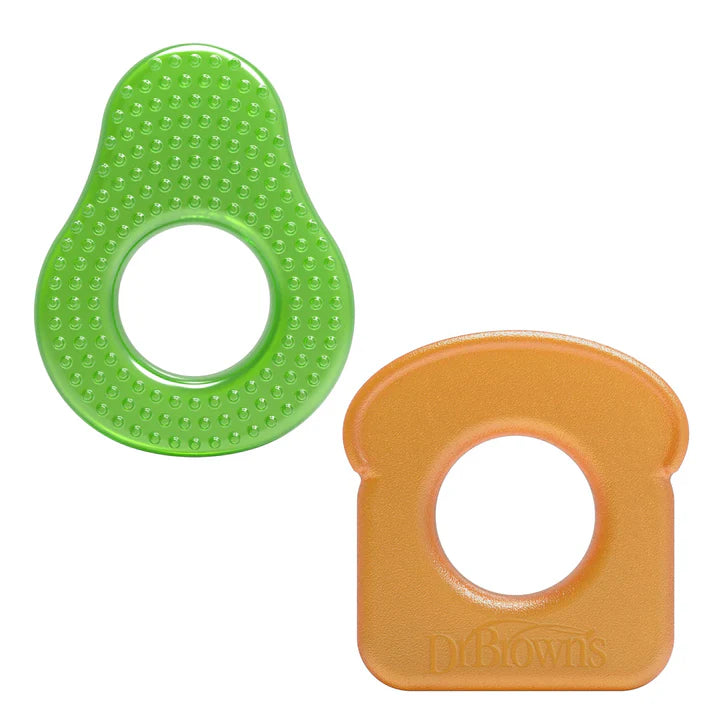 DrBrown's - Aquacool Water-Filled Teethers - Avocado & Toast - 2packs - 3m+