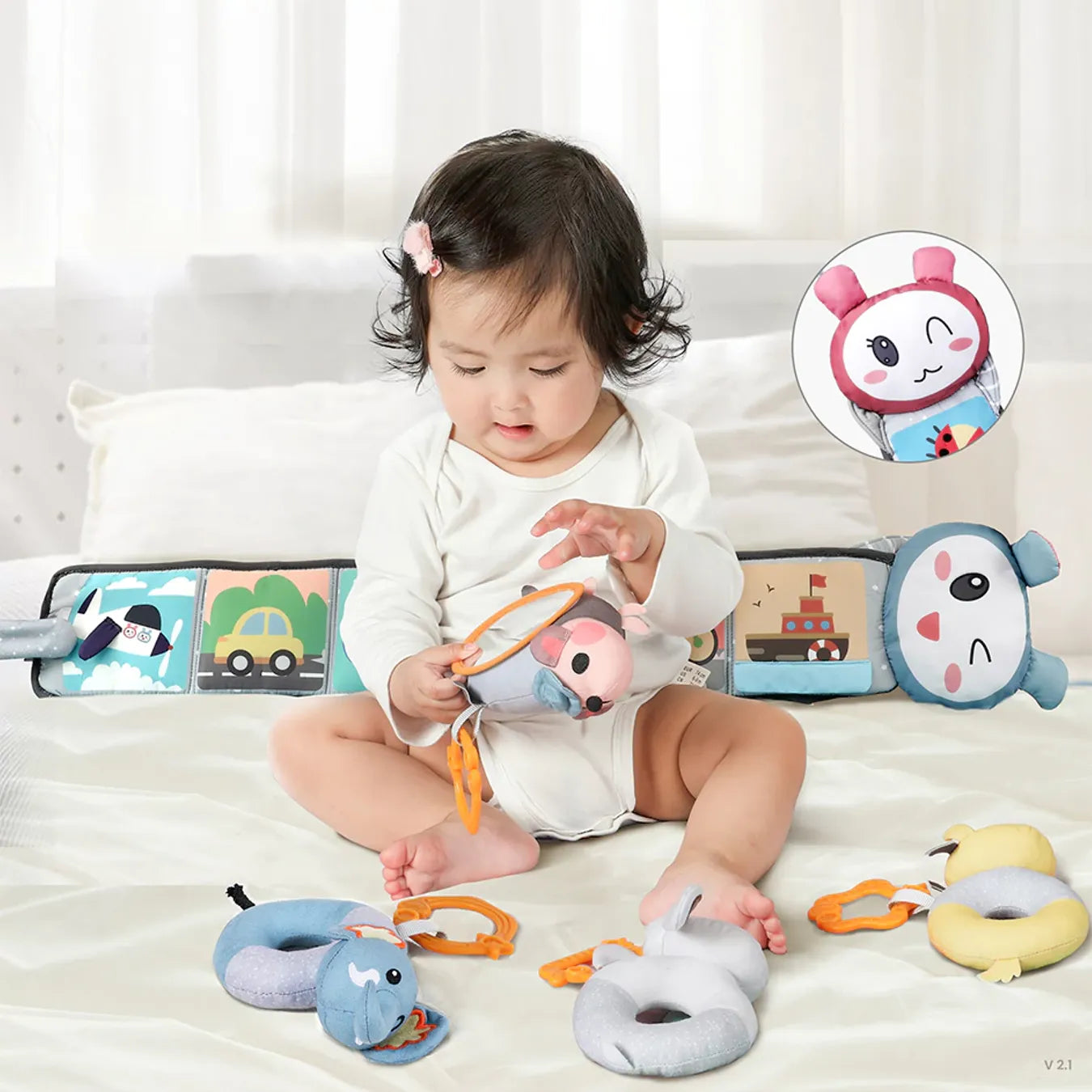Tumama Kids - Colorful Bed Bumpers Set - 5pcs