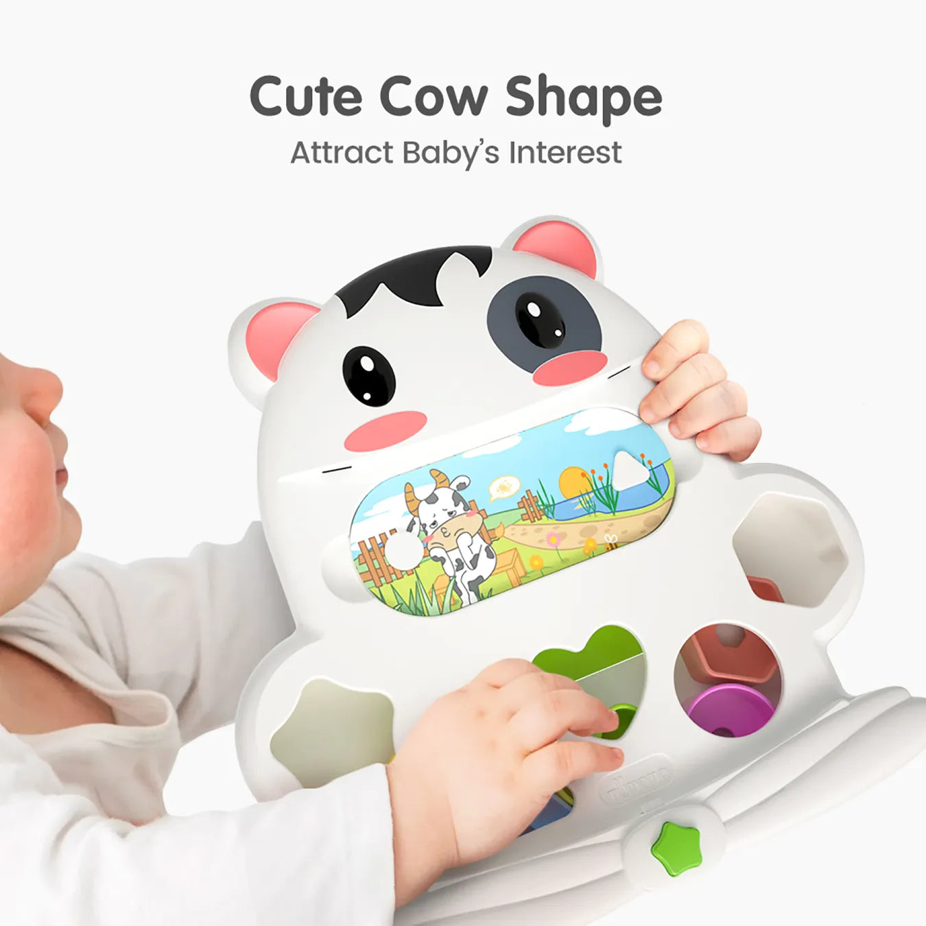 Tumama Kids - Cow Music Piano Shape - Sorting Toy