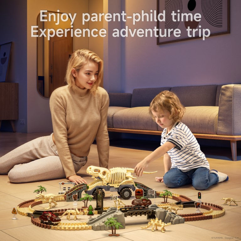 Tumama Kids - Dinosaur Fossil Flexible - Race Track Set
