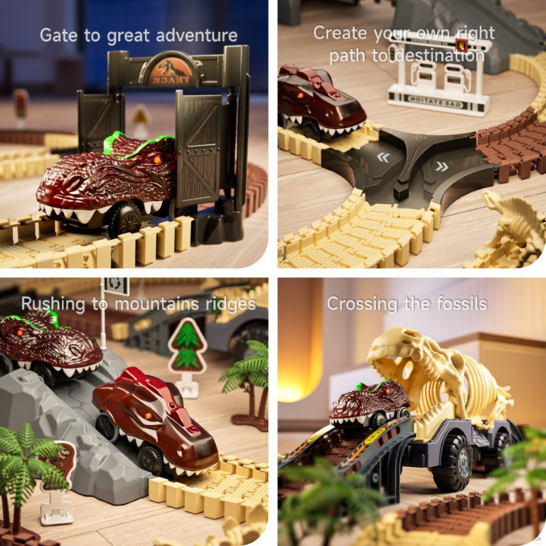 Tumama Kids - Dinosaur Fossil Flexible - Race Track Set