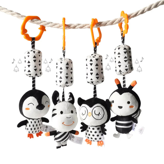 Tumama Kids - Animal Hanging Rattle Set - Black & White