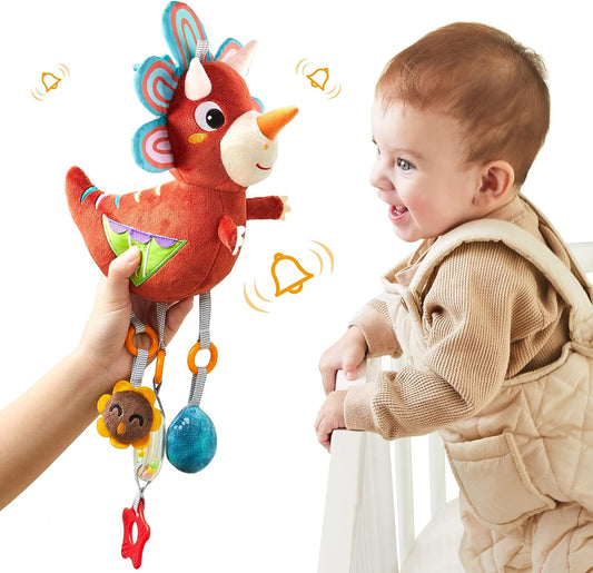 Tumama Kids - Dinosaur Hanging Rattle - Triceratops