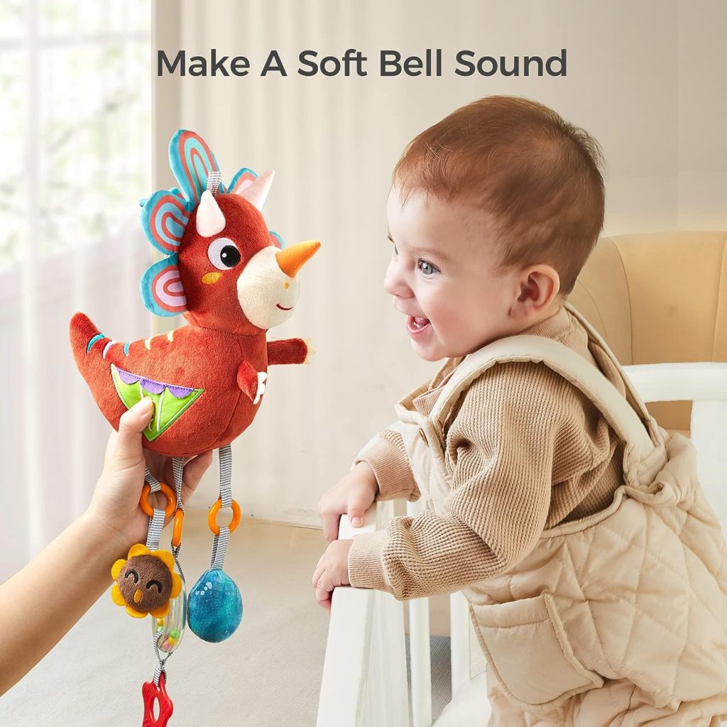 Tumama Kids - Dinosaur Hanging Rattle - Triceratops