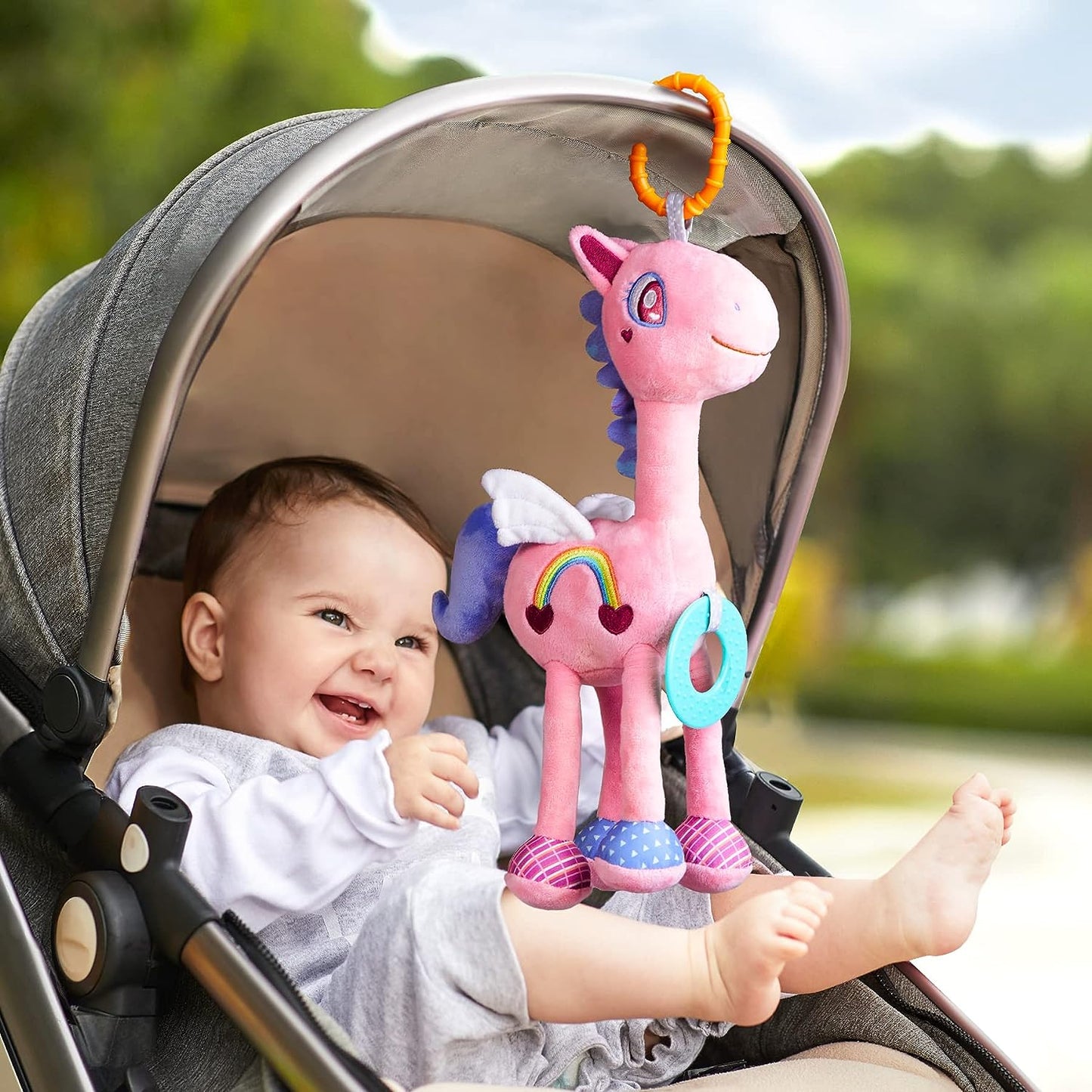 Tumama - Pink Horse Hanging Rattle