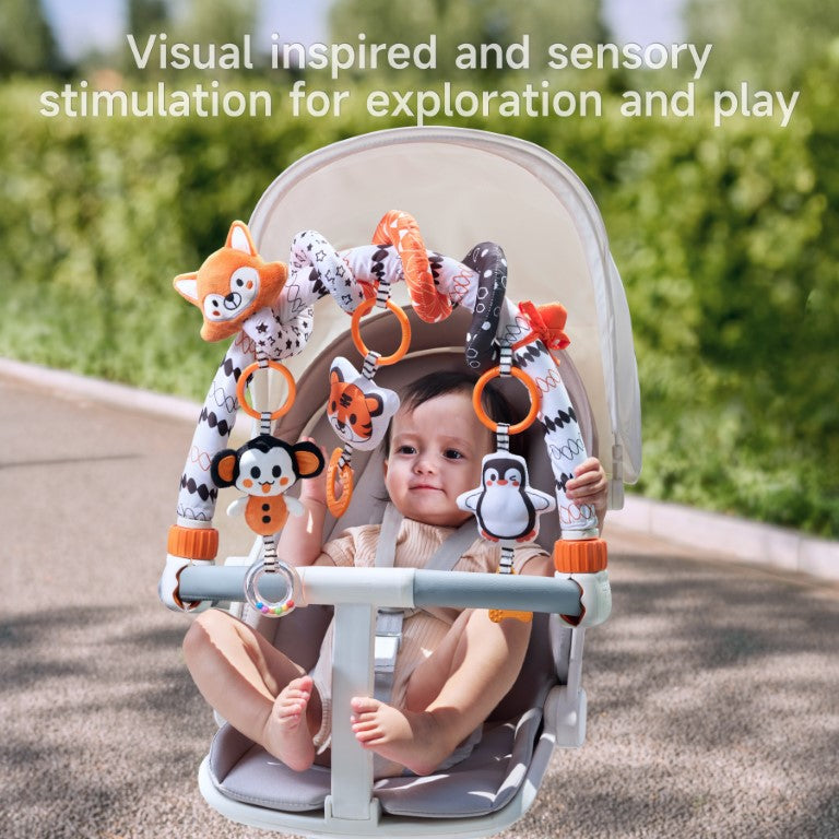 Tumama Kids - High-Contrast Fox Baby Arch & Spiral - 2in1