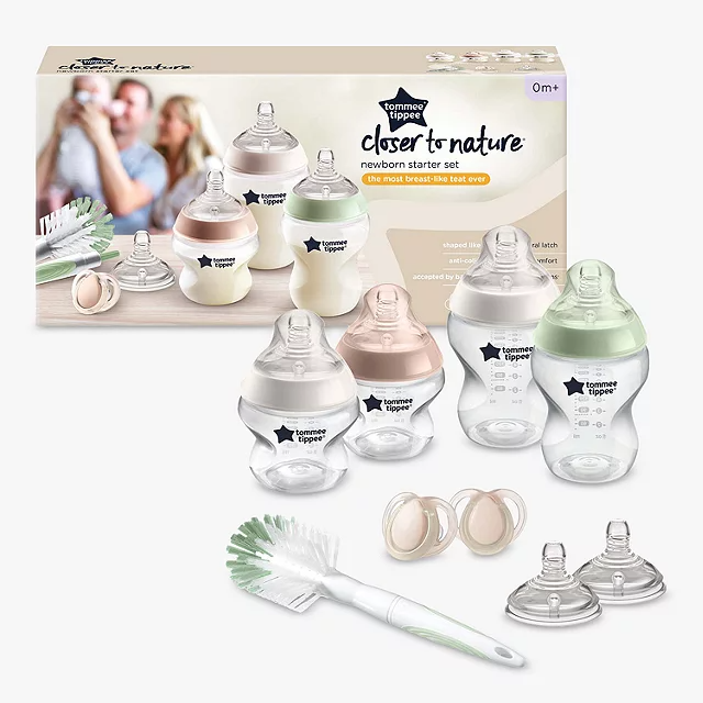 (TOMMEE TIPPEE)(NET)DECORATED NEWBORN STARTER SET SLOW AND MEDIUM FLOW