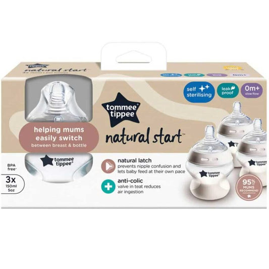 Tommee Tippee - Newborn Set - 3pcs Bottles - 150ml - AL AR