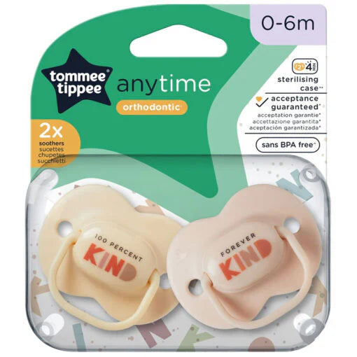 (TOMMEE TIPPEE)2 ANYTIME SOOTHERS 0-6M