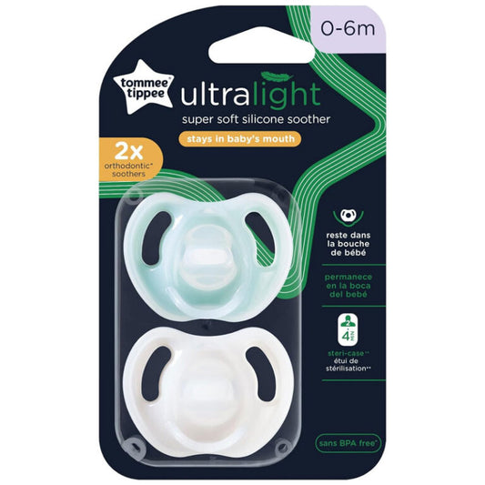 Tommee Tippee - Ultralight Silicone Soother - 0-6m - 2pcs