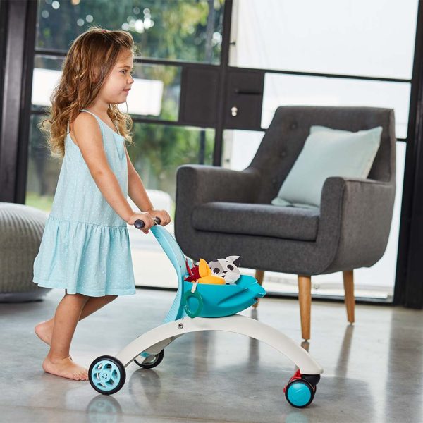 Tiny Love 5 in 1 Walk Behind & ride-on-Blue