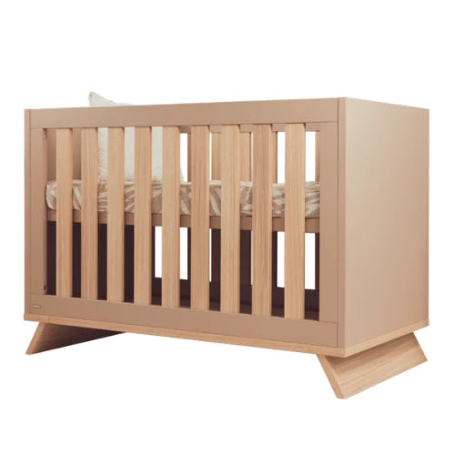 Faktum - Sienna - Baby Cot Converible Toddler Bed With Adjustable Height - 140*70Cm - Cappucino