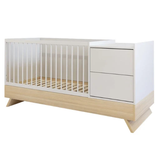 Faktum - Sienna 3in1 Multi Bed - Baby Cot With Changing Dresser & Junior Bed - Cashmere