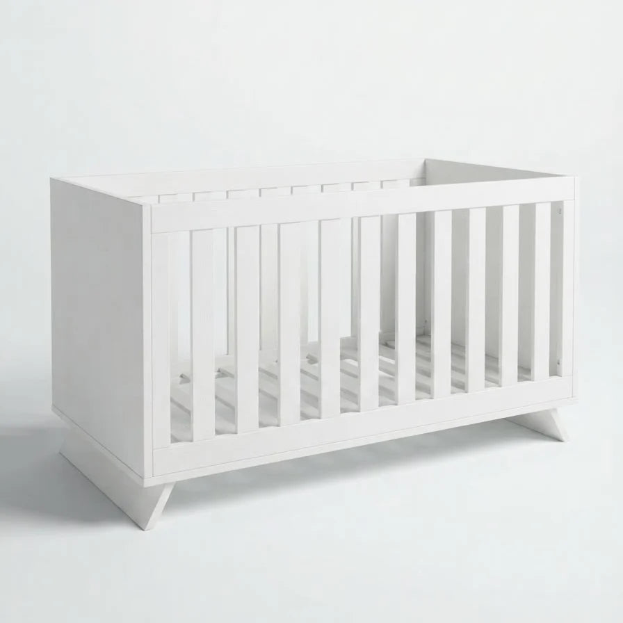 Faktum - Sienna Baby Cot Bed - 140*70cm - Convertible Toddler Bed With Adjustable Height - White