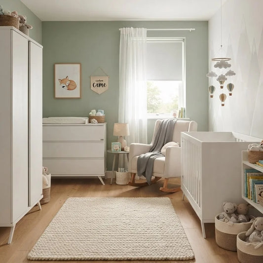 Faktum - Sienna 2-Doors Baby Wardrobe - Push-Open Nursery Storage Cabinet - White