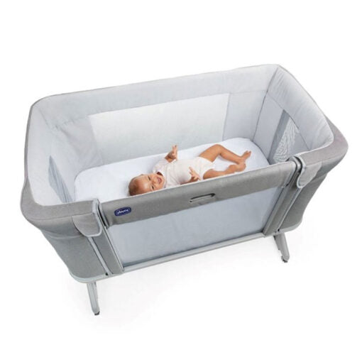 NEXTtoME FOREVER [with double mesh] sleeping CRIB -MOON GREY-