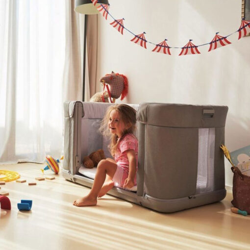 NEXTtoME FOREVER [with double mesh] sleeping CRIB -MOON GREY-