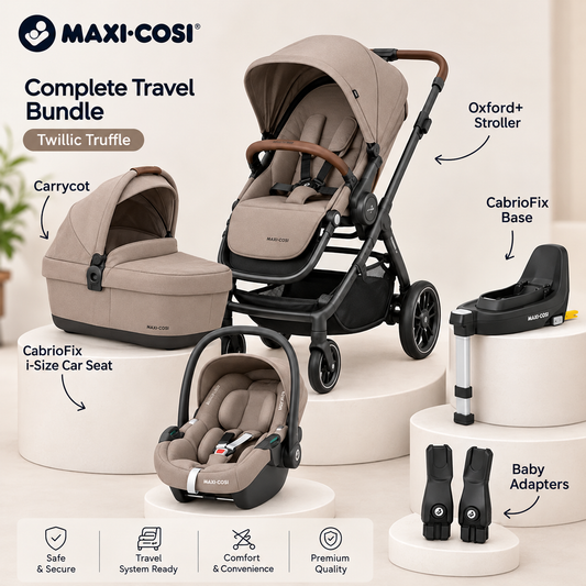 Maxi-Cosi - Oxford+ Stroller - CabrioFix i-size Car Seat - CabrioFix Base - Baby Adapters