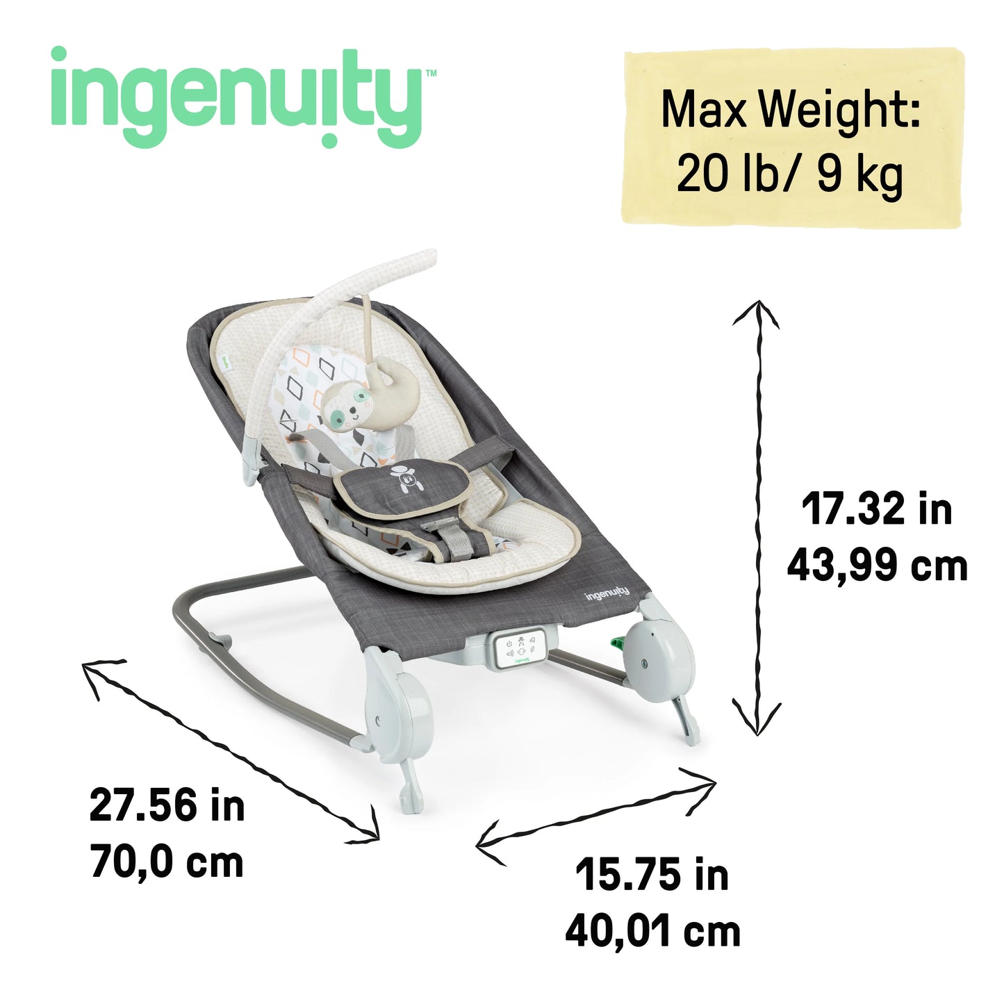 Kids2 - Ingenuity Happy Belly Rocker - Parker