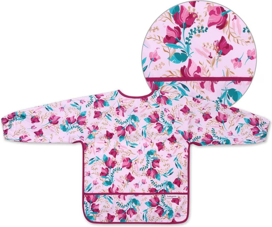 BabyOno - Long Sleeve Bib - Flower