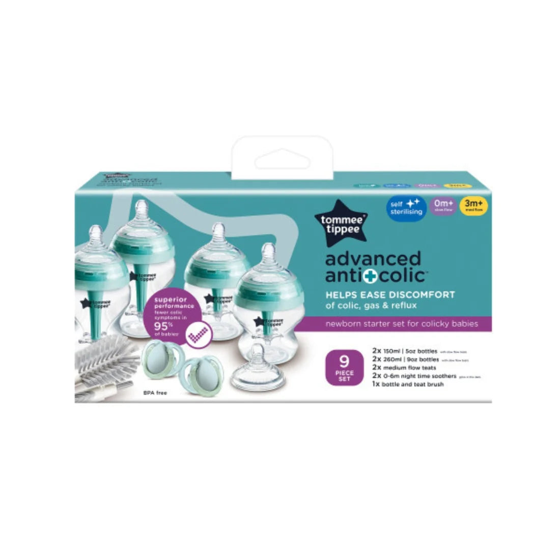 Tommee Tippee - Anti-Colic Starter Kit Muted - Green