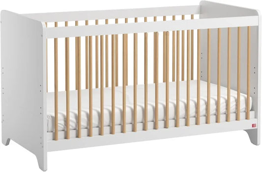 VOX Cot Bed 70x140 Leaf White/Oak

Depth: 75cm
Width: 144.5cm
Height: 86cm

weight 35.15kgs (2 packages)

White/Oak