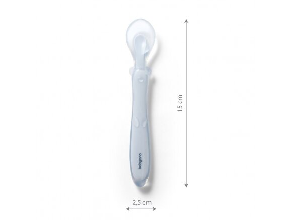 BabyOno - Silicone Flexibile Spoon - Blue New !