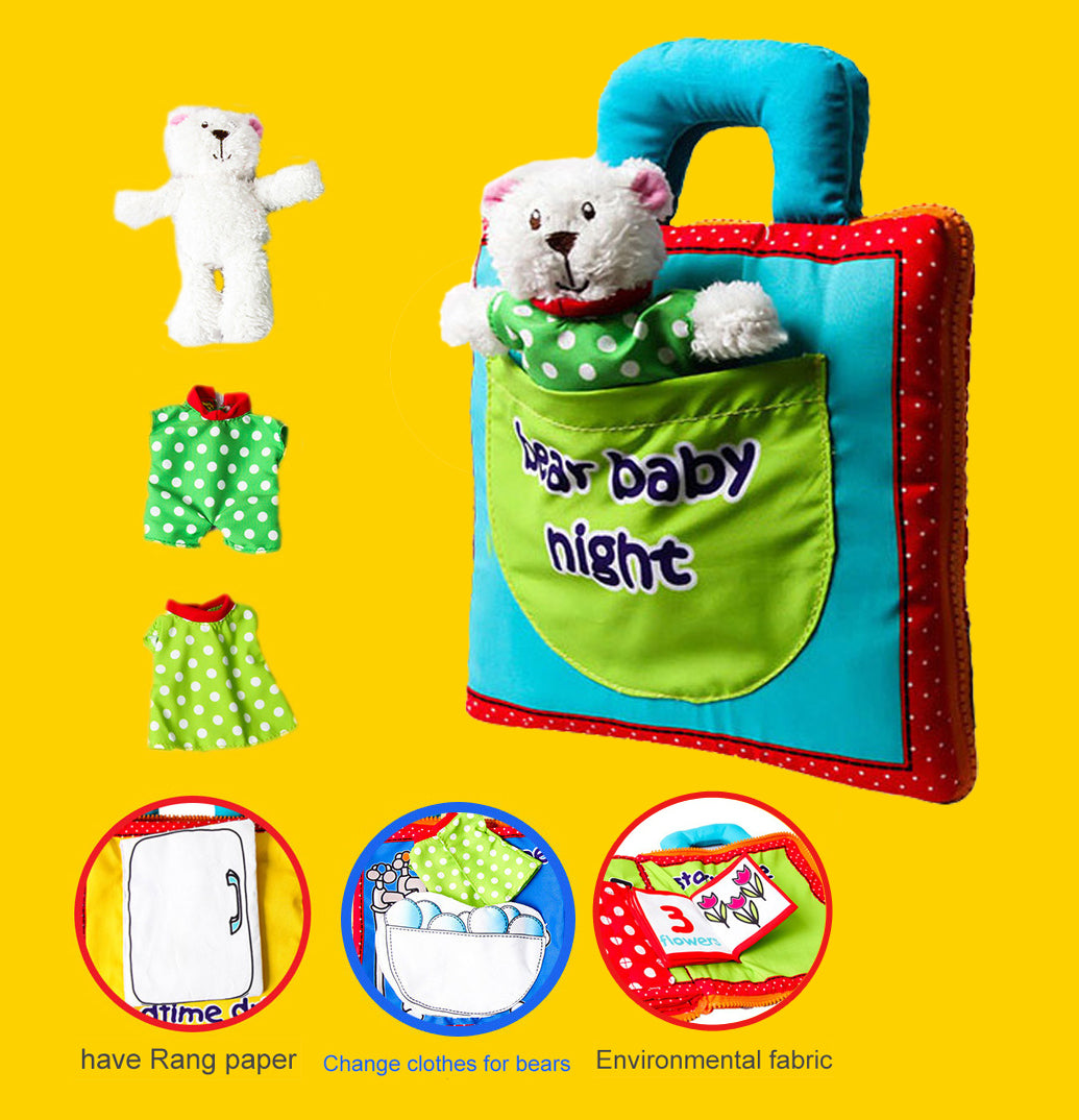 Tumama Kids - Busy Book - Bear Baby Night - Cloth Book
