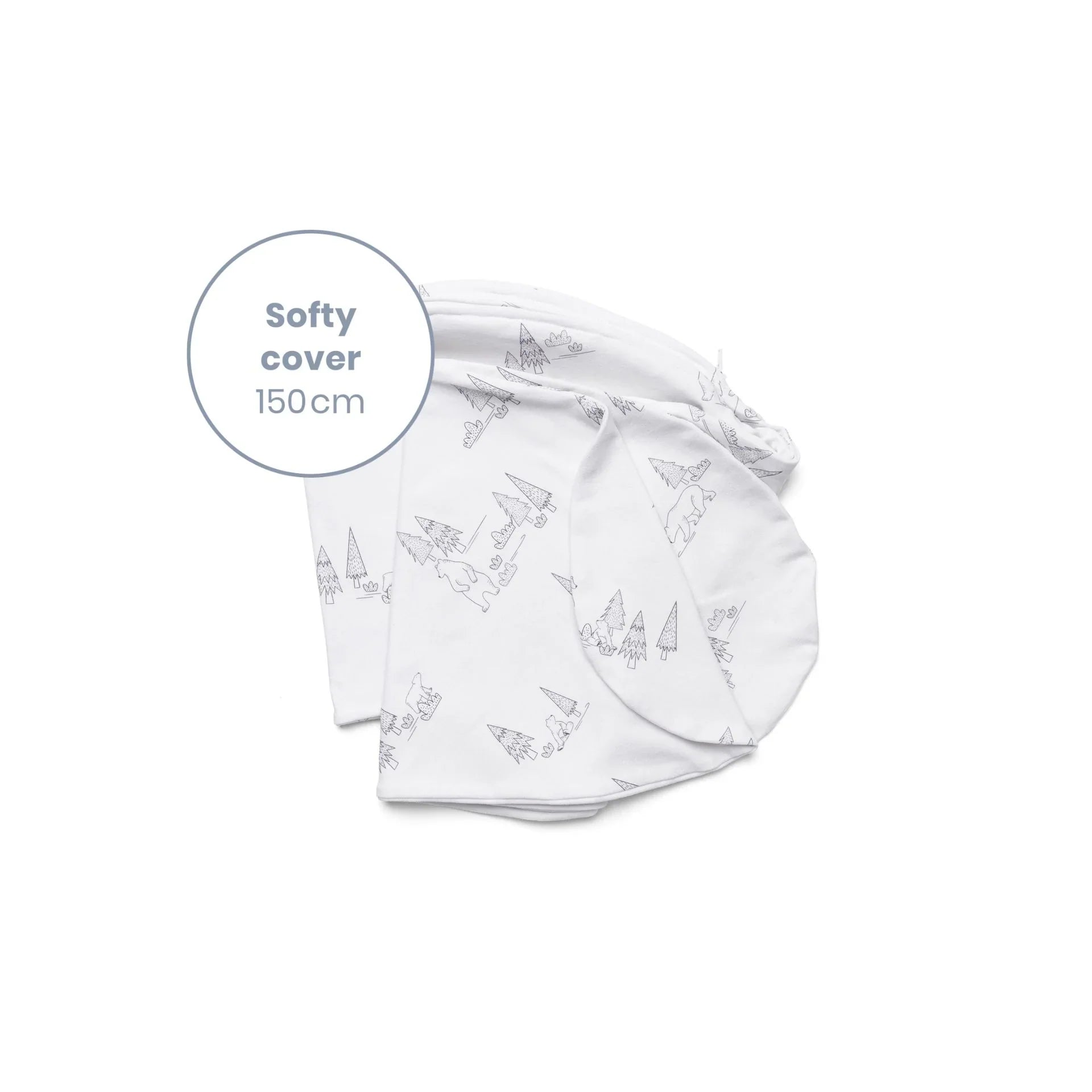 DOOMOO SOFTY COVER - BEAR FAMILY GREY