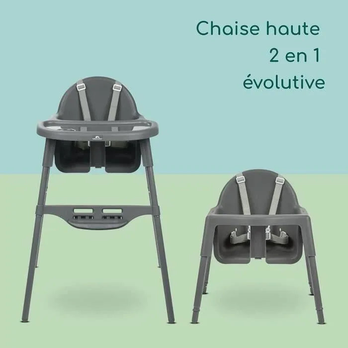 Bebe Confort Meely 2 In 1 Highchair - Graphite