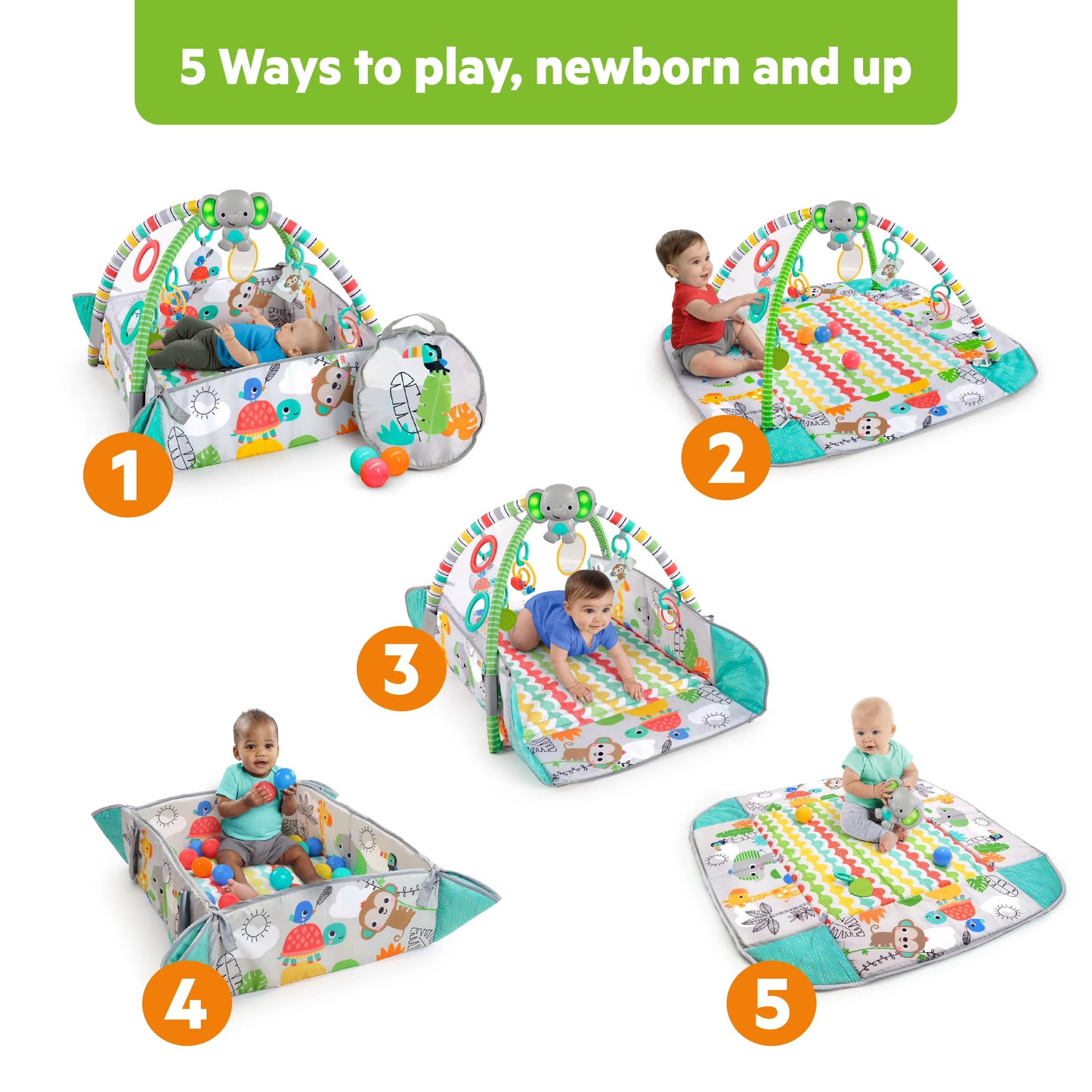 Kids2 - Be 5in1 Gym Ball Pit - Tropical