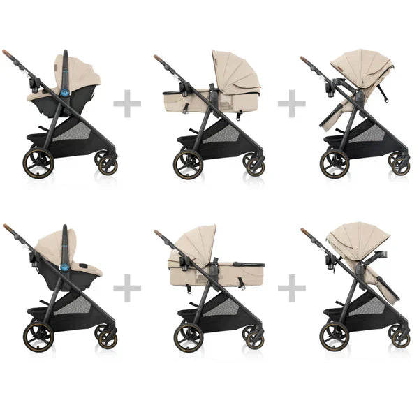 EVENFLO SHYFT INTUITI PLUS TRAVEL SYSTEM TRAVERTINE