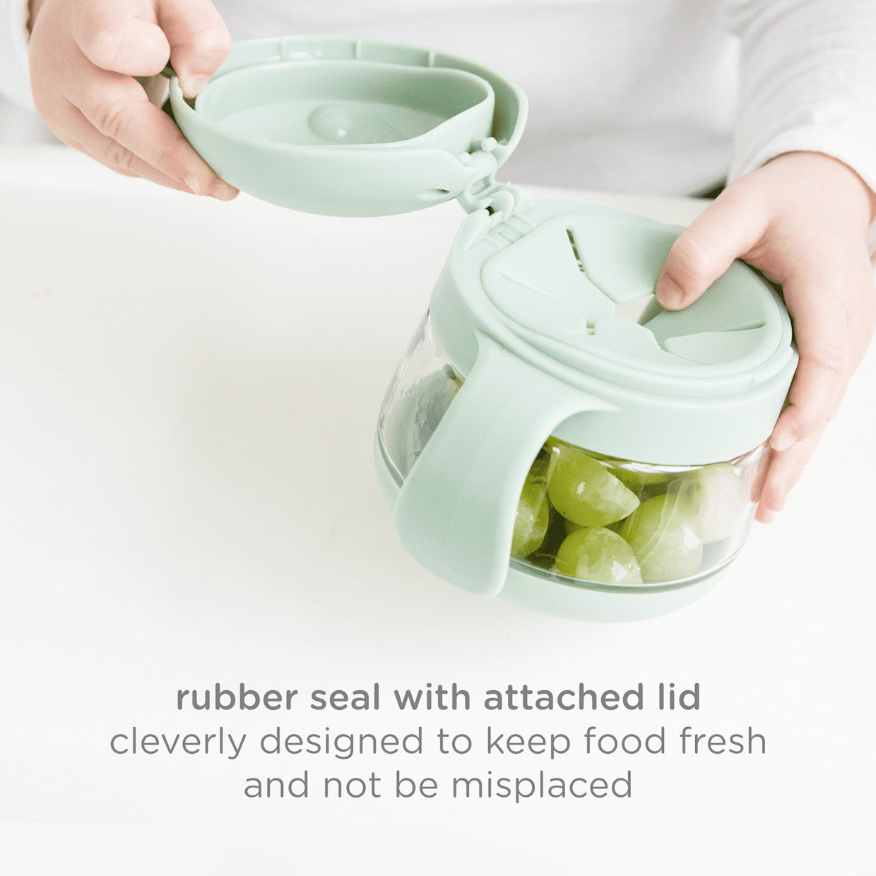 Ubbi - Tweat 2 Piece Snak Container - Sage/Blush Pink