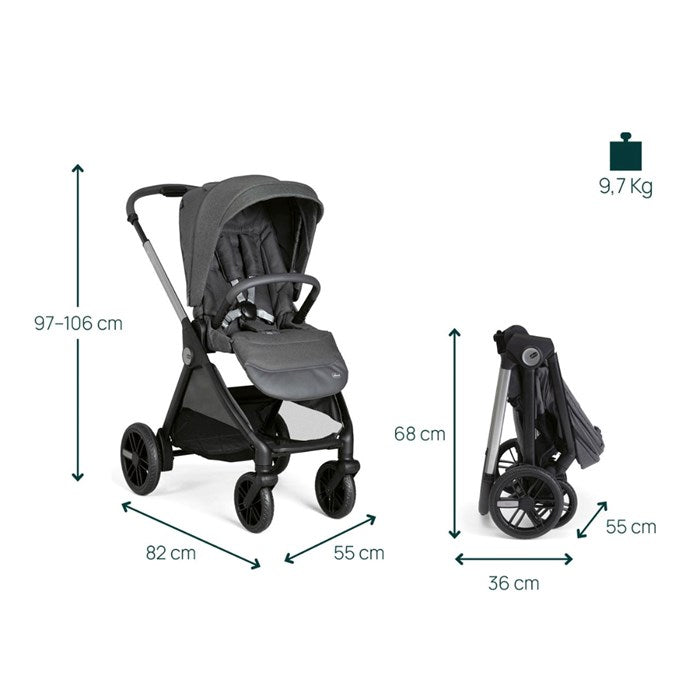 chicco black stroller BELLAGIO STROLLER -BLACK SATIN- – Bubu Store