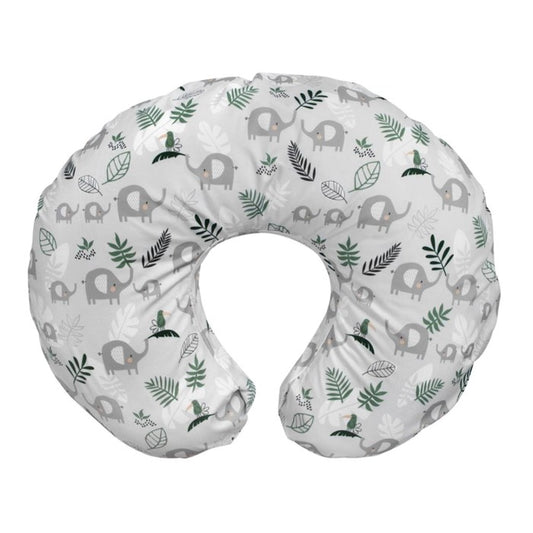Chicco - Boppy Breast Feeding Pillow With Cotton Slipovers - Elephant