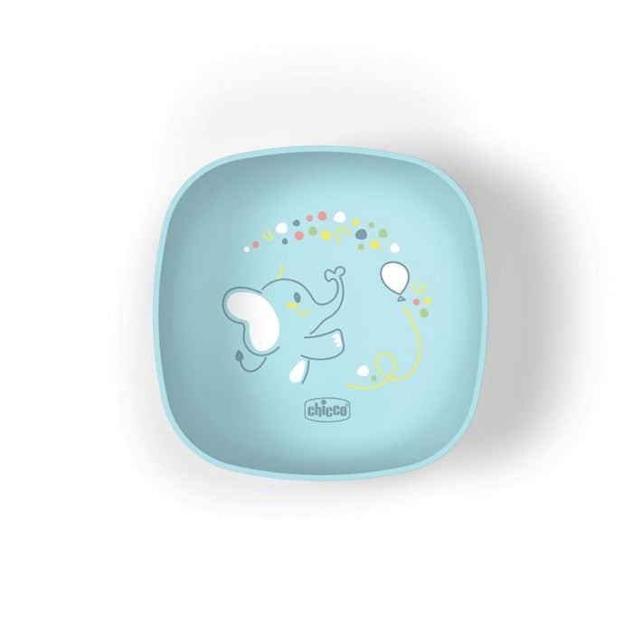 Chicco - Dish Set - Blue Elephant