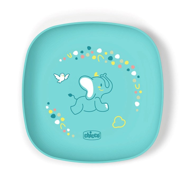 Chicco - Dish Set - Blue Elephant