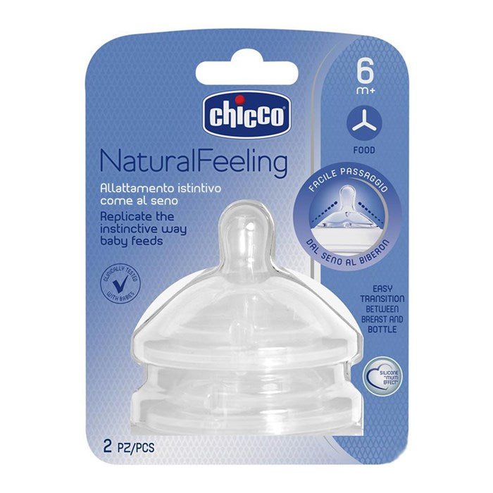 Chicco D- TEATS PERFECT5 6m+ FOOD FLOW 2pces  [20855]