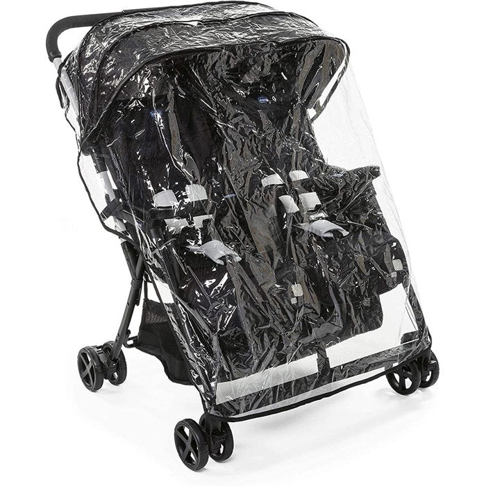 OHLALA TWIN STROLLER W/RAIN COVER & CONFORT KIT -BLACK-