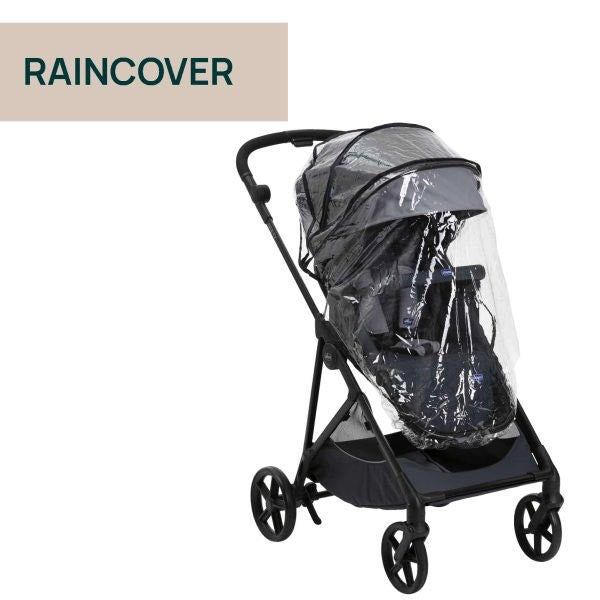 SEETY STROLLER - SEETY CARRYCOT (BOSTON GREY) - Kory (BLACK) - FULL 360 I-SIZE BASE