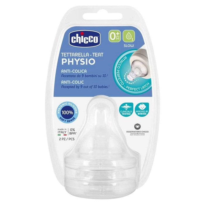 Chicco D- TEATS PERFECT 5 0m+ SIL SLOW 2pces [20811]