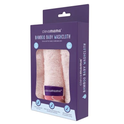 Clevamama - Bamboo Baby Washcloth - Pink