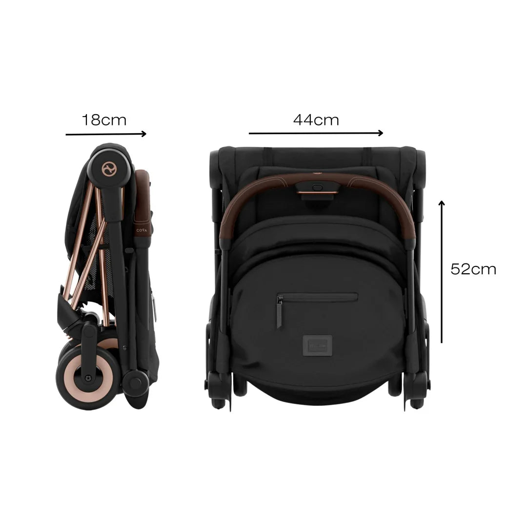 Cybex Coya Stroller Rosegold Sepia Black